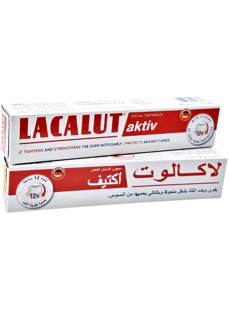LACALUT Aktiv 75ml  Gum Protection Toothpaste for Healthy, Strong Teeth - Image 2